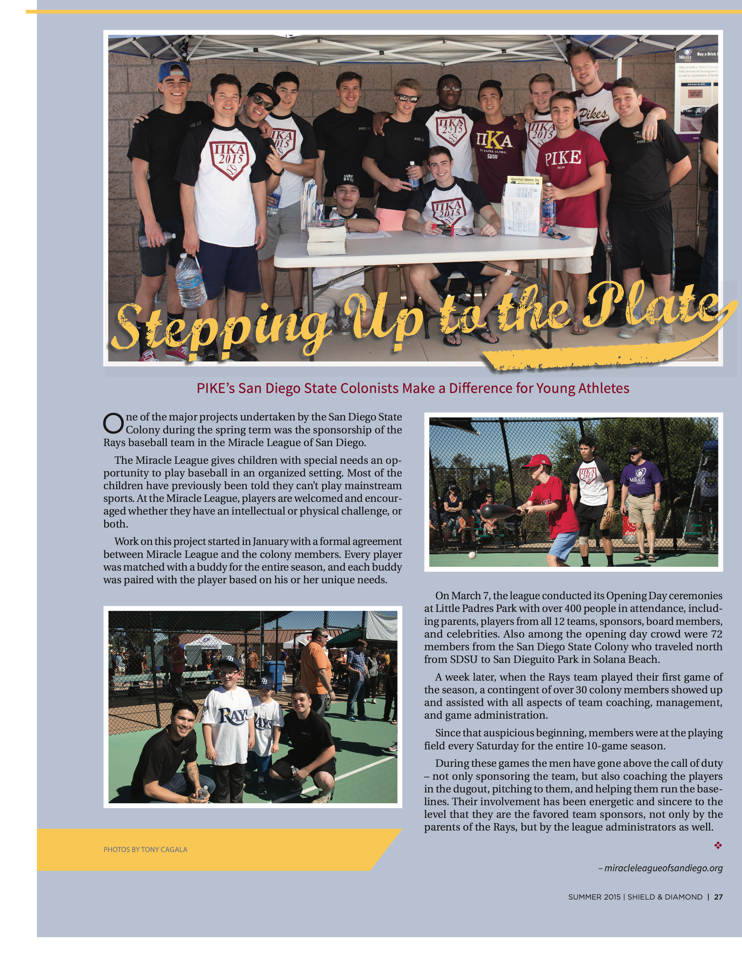 Stepping Up To the Plate